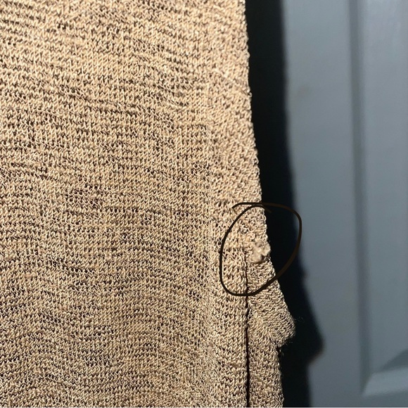 Soft Surroundings Tan Kerry Knit Dress Cowl Neck Sleeveless Size S NWT! - Picture 9 of 13